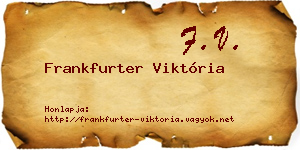 Frankfurter Viktória névjegykártya