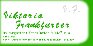 viktoria frankfurter business card